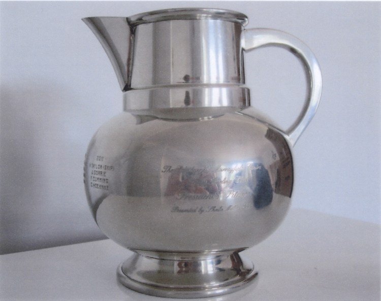 The President's Pitcher was presented to the Ladies' Centre by Sheila Miller in October 2004. It is competed for annually by the Representatives, who sit on the Ladies' Centre Committee.